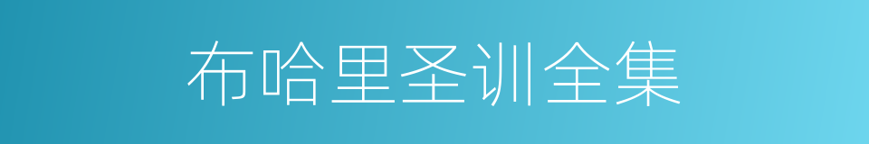 布哈里圣训全集的同义词