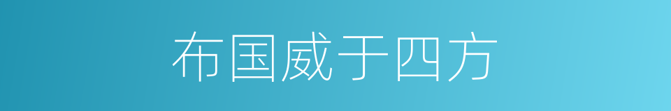 布国威于四方的同义词
