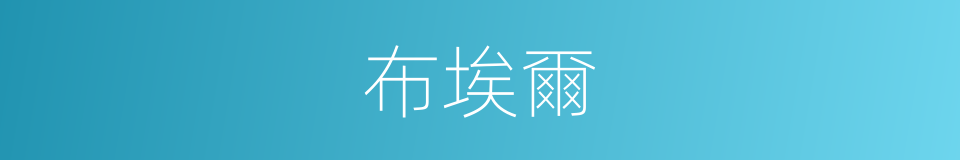 布埃爾的同義詞