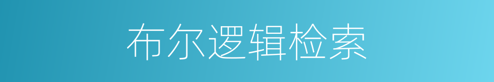 布尔逻辑检索的同义词