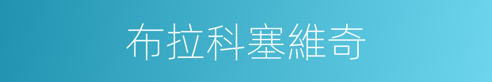 布拉科塞維奇的同義詞