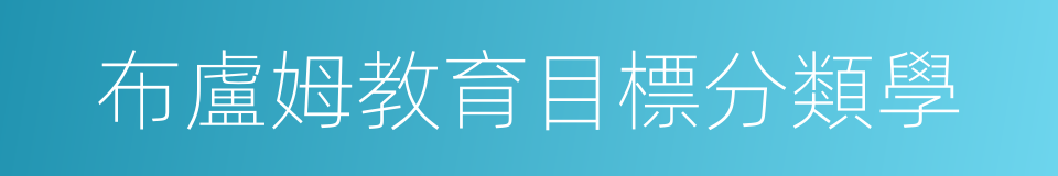 布盧姆教育目標分類學的同義詞