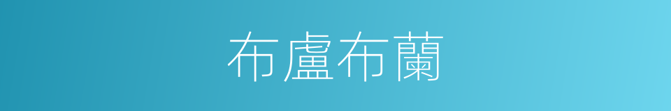布盧布蘭的同義詞