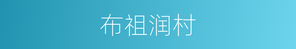 布祖润村的同义词