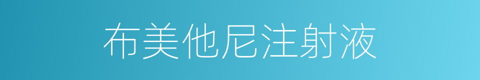 布美他尼注射液的同义词