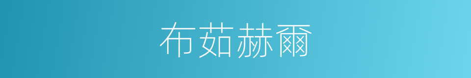 布茹赫爾的同義詞