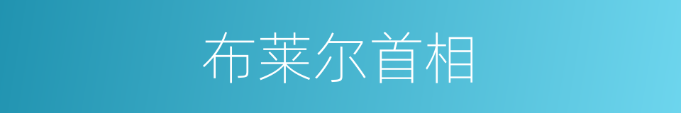 布莱尔首相的同义词