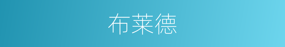 布莱德的同义词