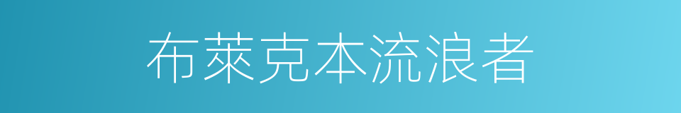 布萊克本流浪者的同義詞