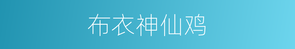 布衣神仙鸡的同义词