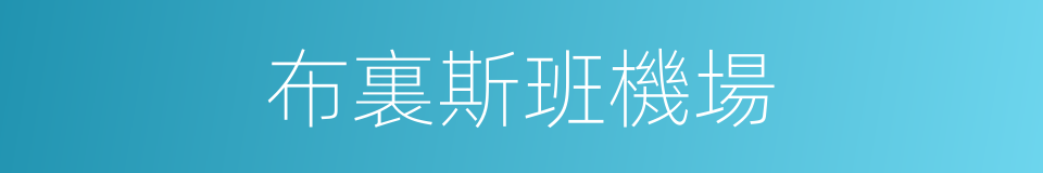 布裏斯班機場的同義詞