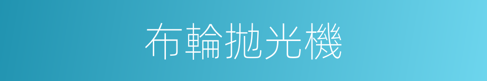 布輪拋光機的同義詞