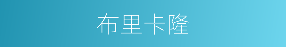 布里卡隆的同义词