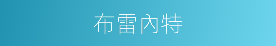 布雷內特的同義詞