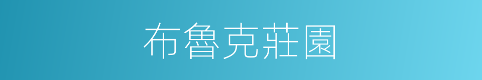 布魯克莊園的同義詞