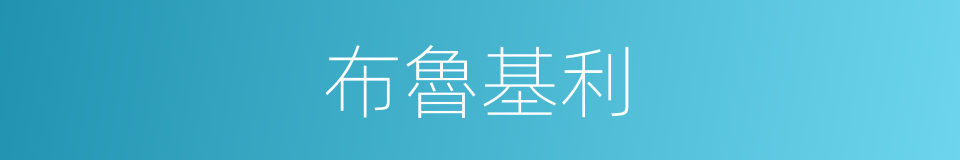 布魯基利的同義詞