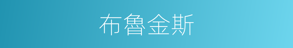 布魯金斯的同義詞