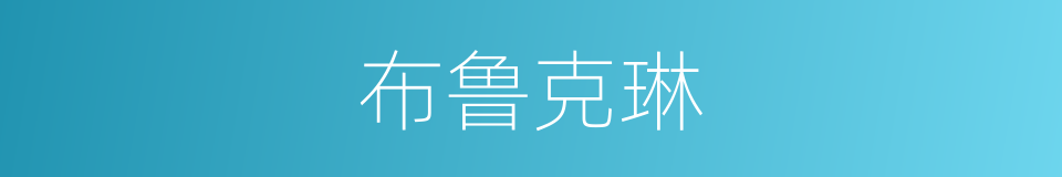 布鲁克琳的同义词