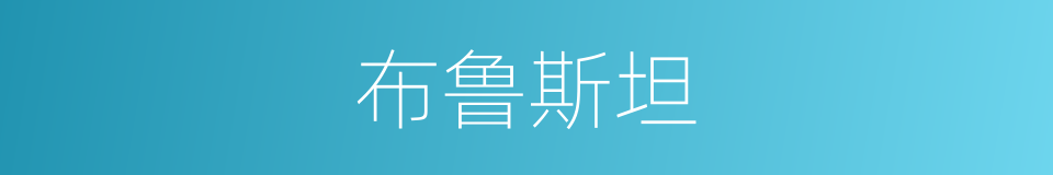 布鲁斯坦的同义词