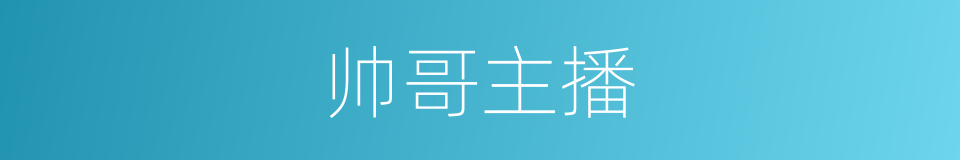 帅哥主播的同义词