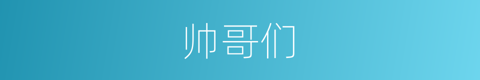 帅哥们的同义词