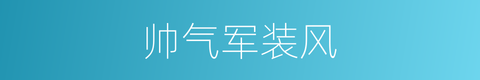 帅气军装风的同义词