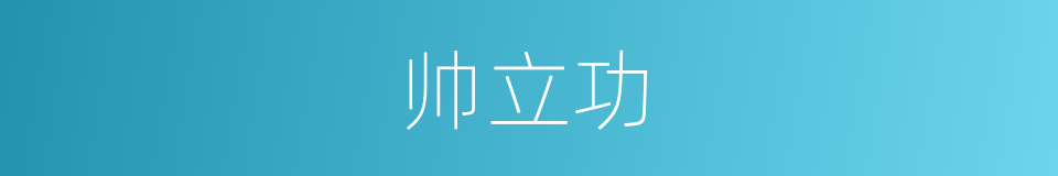 帅立功的同义词