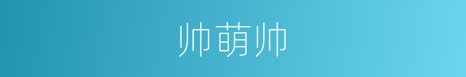 帅萌帅的同义词