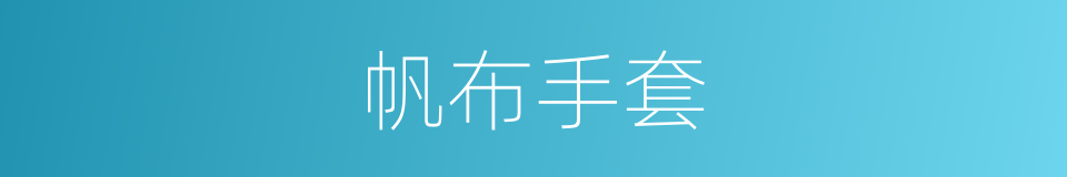 帆布手套的同义词