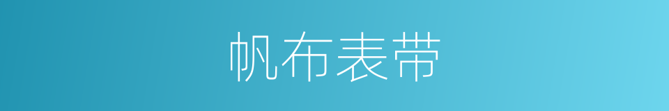 帆布表带的同义词