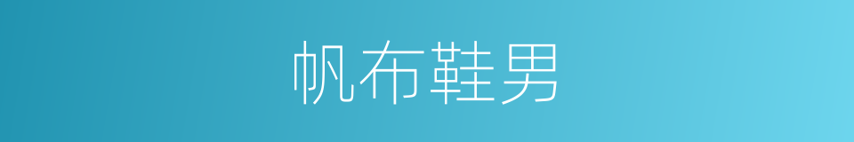 帆布鞋男的同义词