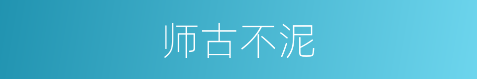 师古不泥的意思