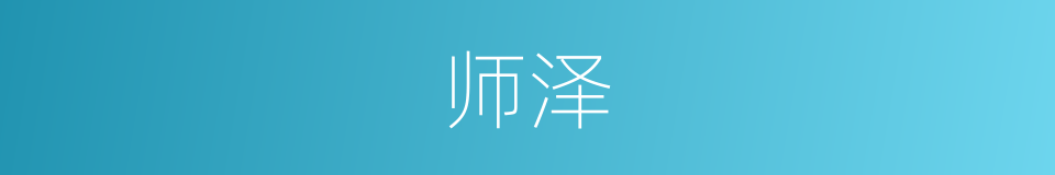 师泽的同义词
