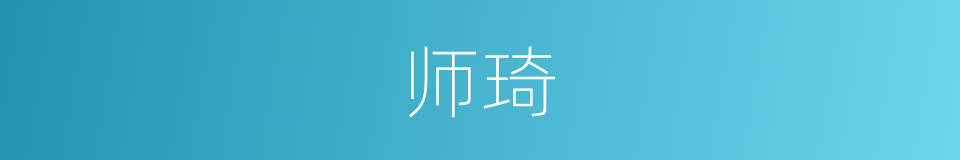 师琦的同义词