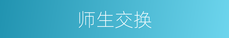 师生交换的同义词