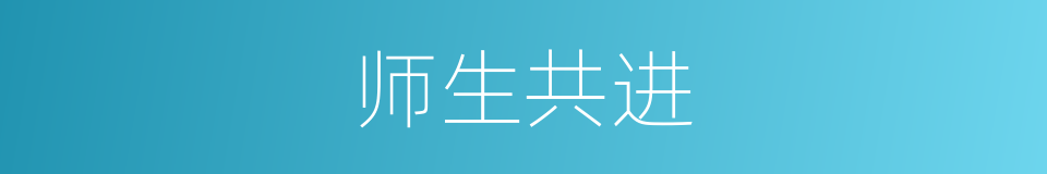 师生共进的同义词