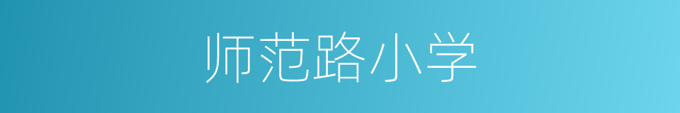 师范路小学的同义词