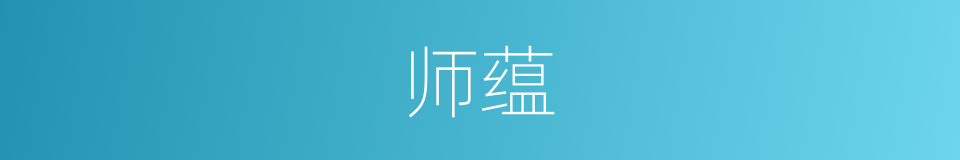 师蕴的同义词