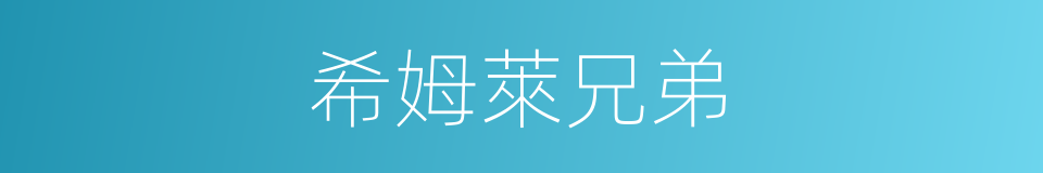 希姆萊兄弟的同義詞