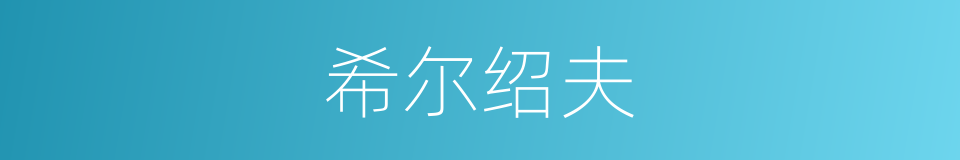 希尔绍夫的同义词