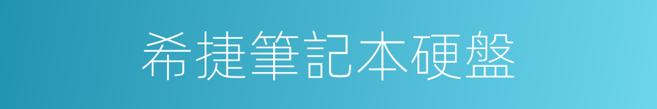 希捷筆記本硬盤的同義詞