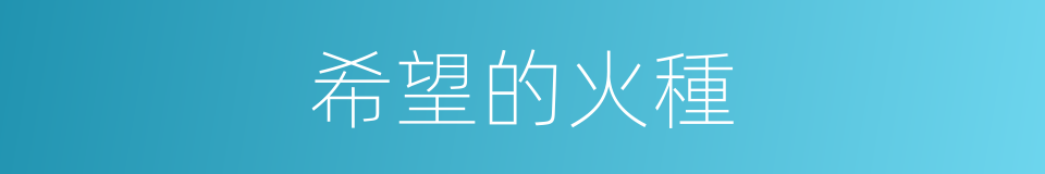 希望的火種的同義詞
