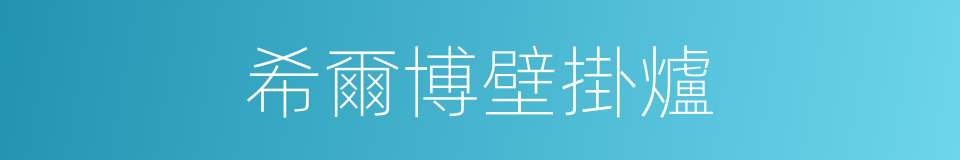 希爾博壁掛爐的同義詞