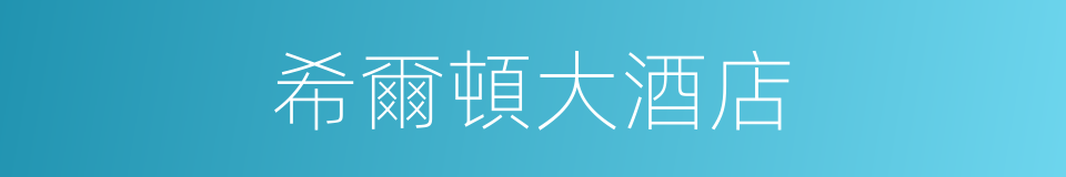 希爾頓大酒店的同義詞