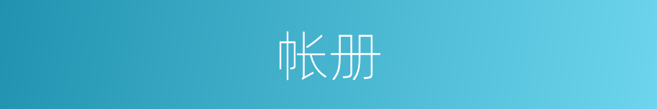 帐册的意思