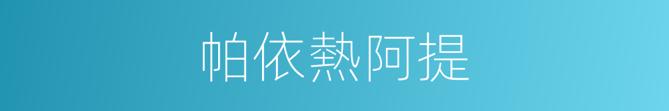 帕依熱阿提的同義詞