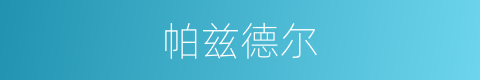 帕兹德尔的同义词