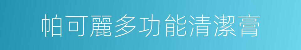 帕可麗多功能清潔膏的同義詞