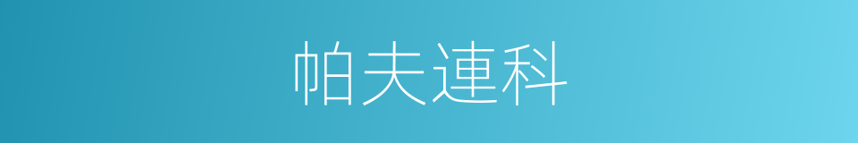 帕夫連科的同義詞