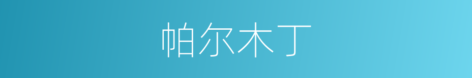 帕尔木丁的同义词